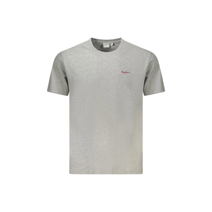 Pepe Jeans T-Shirt Maniche Corte Uomo Grigia Ricamo Grigio - foto prodotto