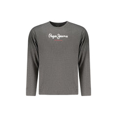 Pepe Jeans Τ-shirt Μακρυμάνικη Ανδρική Γκρι Εκτύπωση