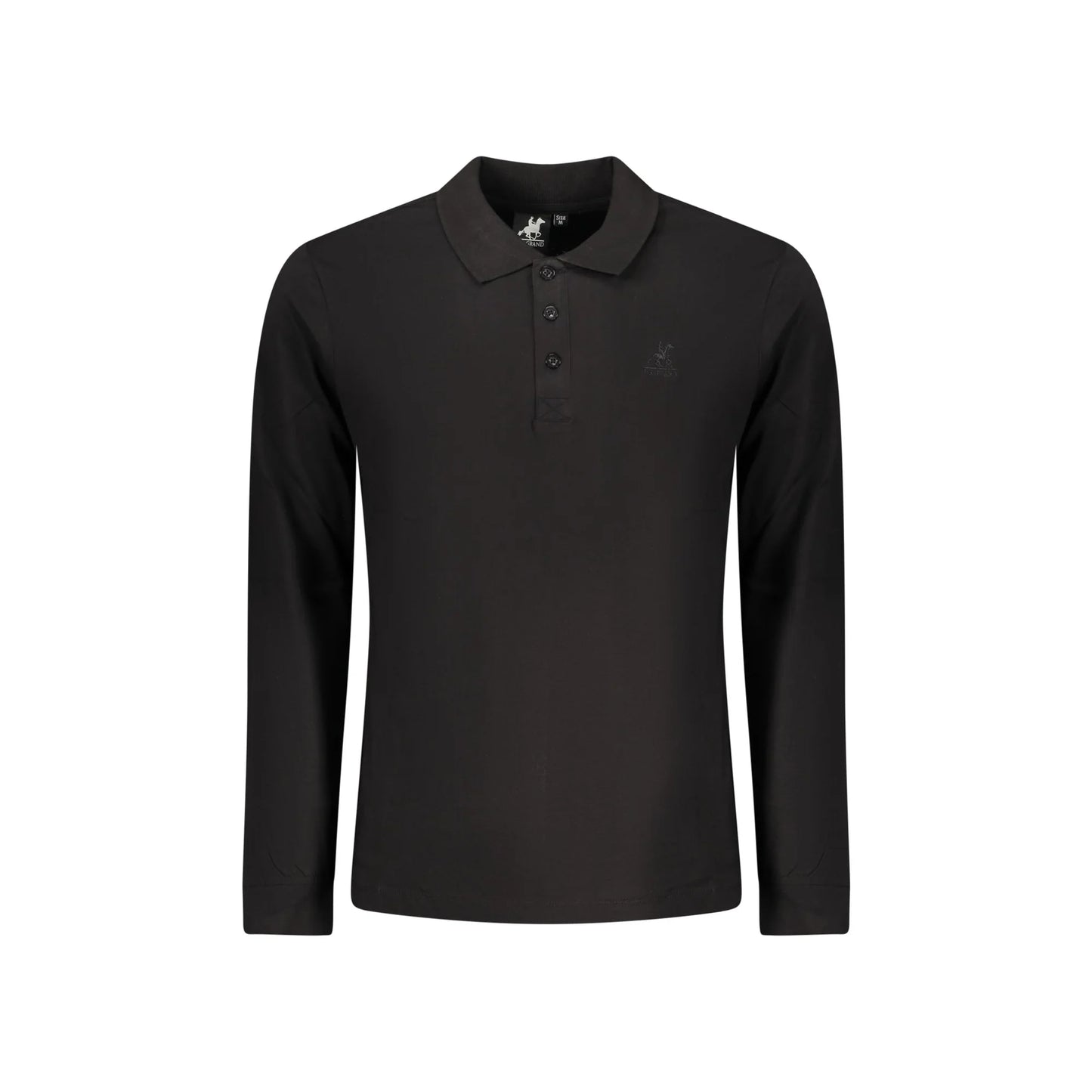 U.S. Grand Polo Uomo Nera Maniche Lunghe Cotone Ricamo Logo Nero - foto prodotto