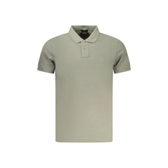 Boss Polo Maniche Corte Uomo Verde Ricamo