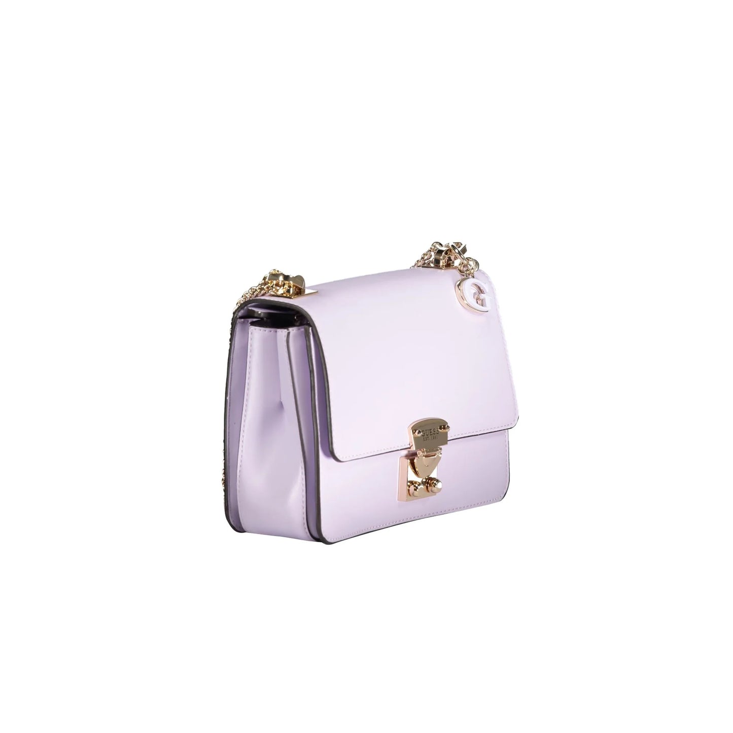 GUESS JEANS Borsa Donna Viola Eliette a Tracolla con Catena e Scomparti Multipli Borse - vista 3