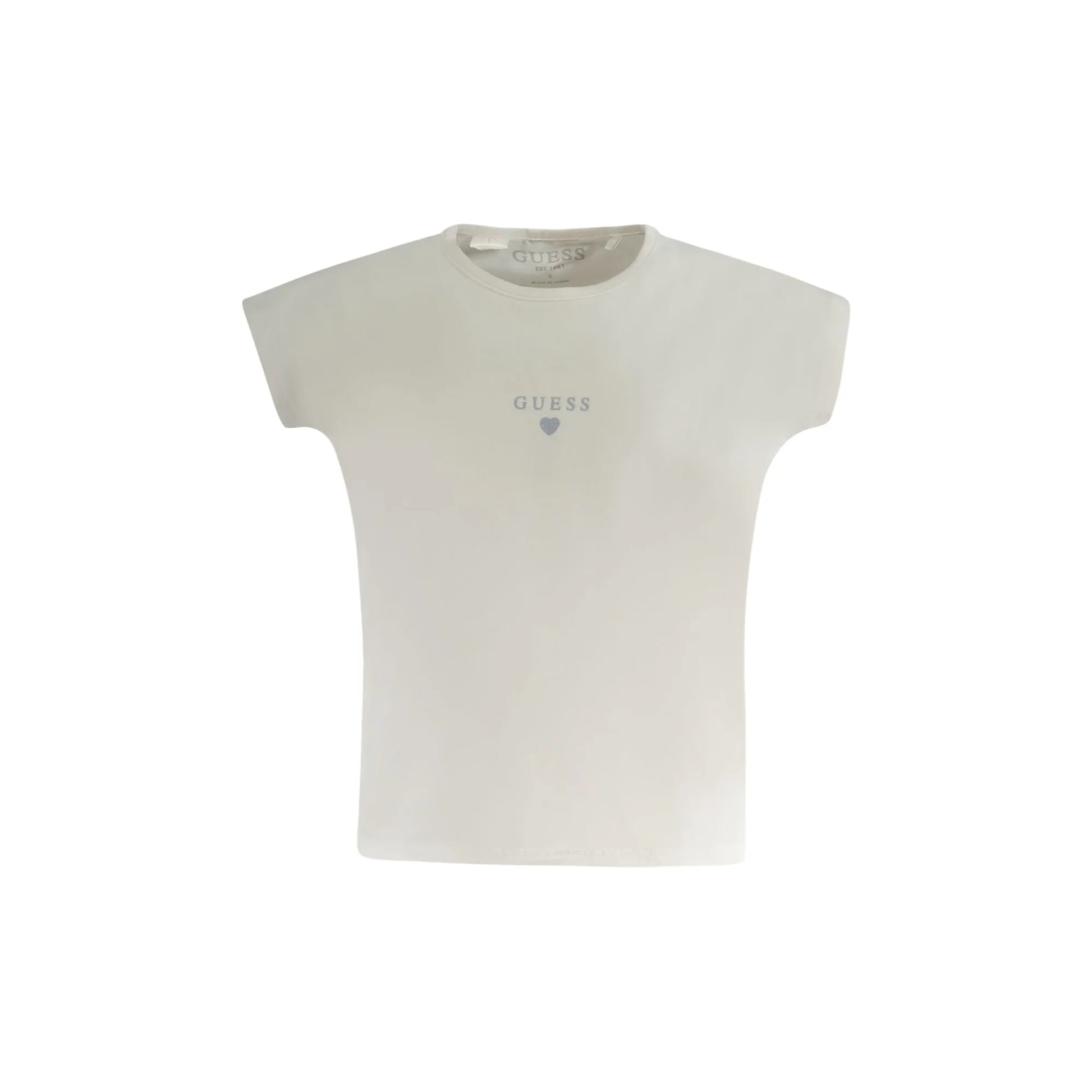 Guess Jeans T-Shirt Maniche Corte Bambina Bianca Stampa bambino bianco - vista 3
