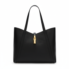 Furla Women's Black Shoulder Bag Leather Drop Logo