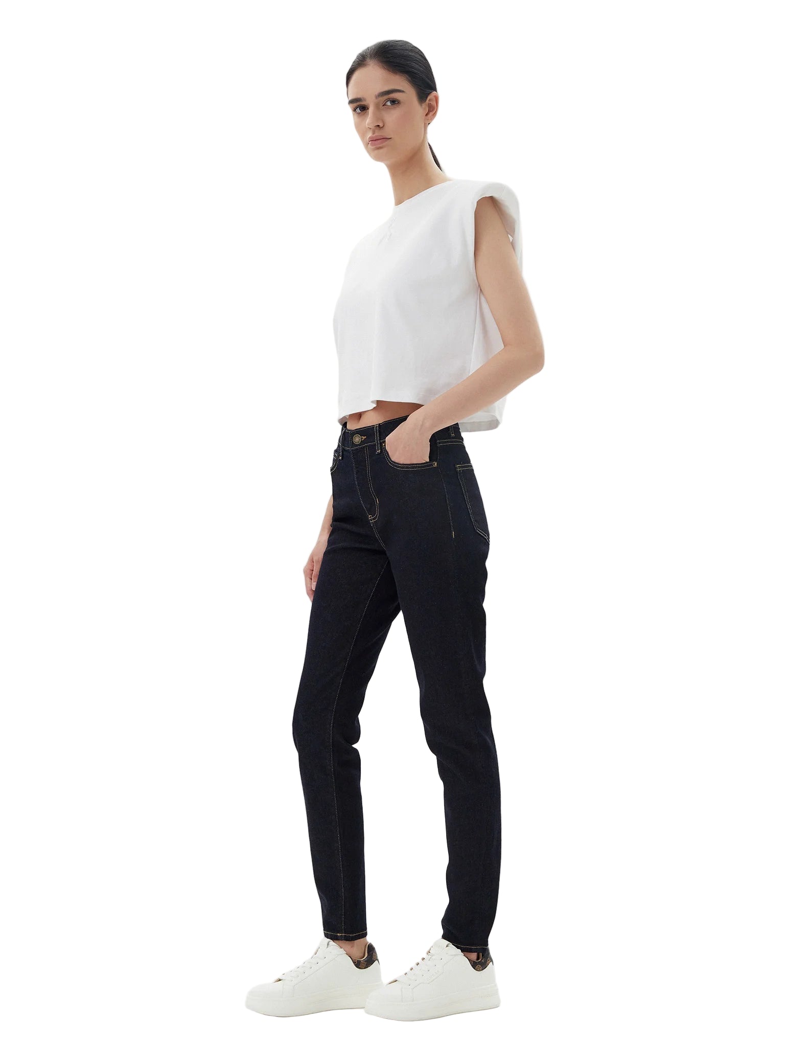 Guess Jeans Donna Blu Logo - vista 2