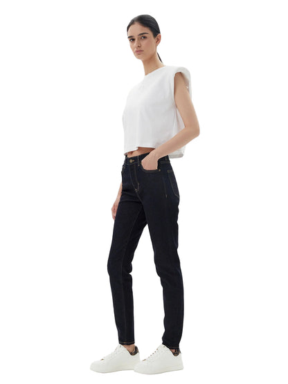 Guess Jeans Donna Blu Logo - vista 2