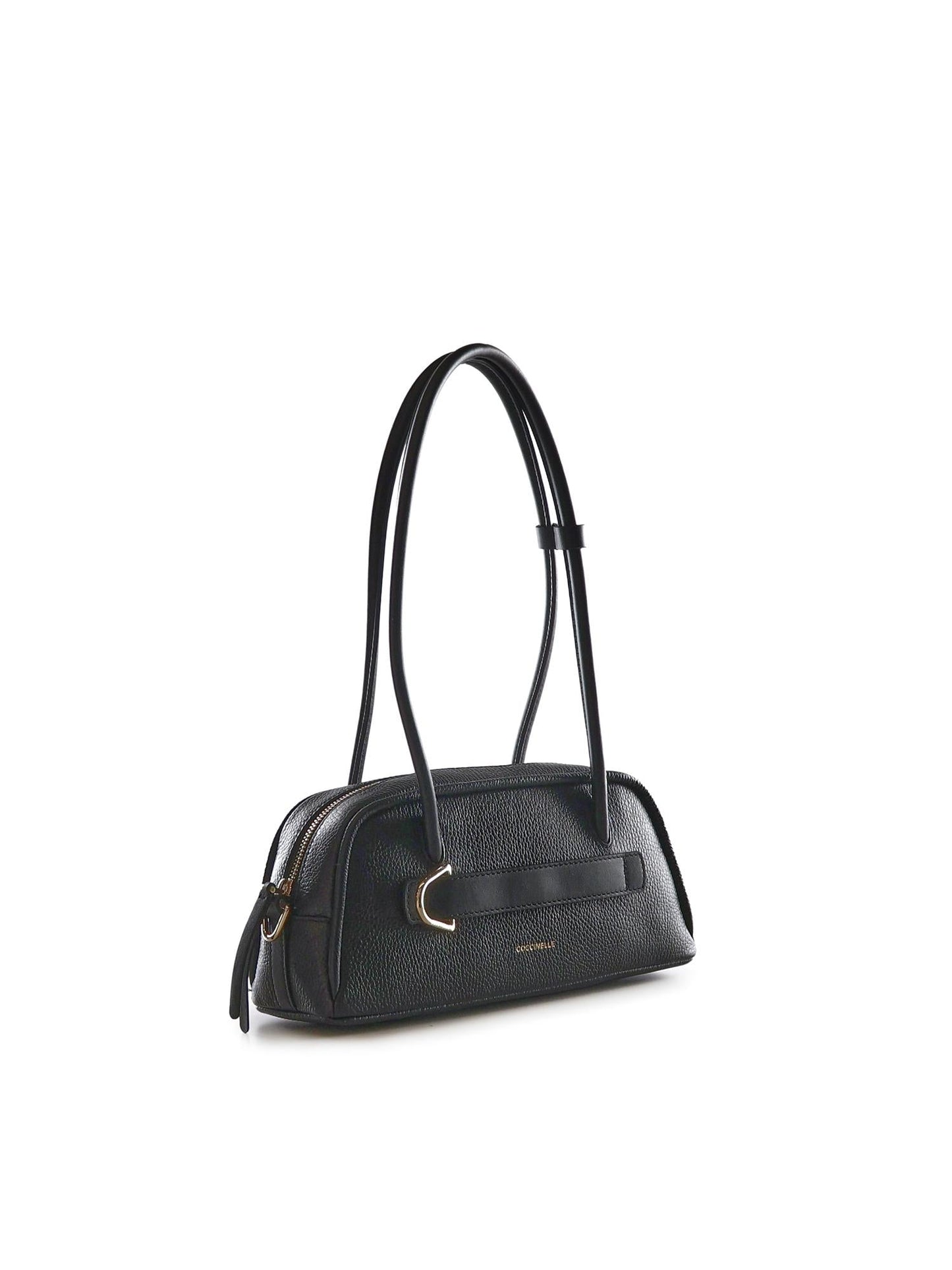 Coccinelle Borsa a Spalla Pelle Donna Nera Logo Borse nero - vista 3