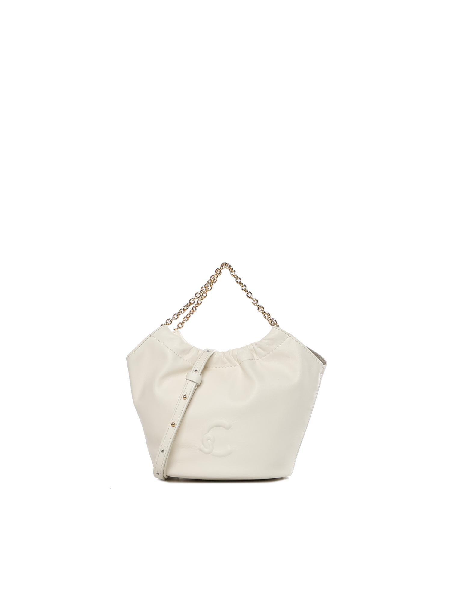 Coccinelle Borsa a Tracolla Pelle Donna Bianca Dettagli a Contrasto Borse bianco - foto prodotto