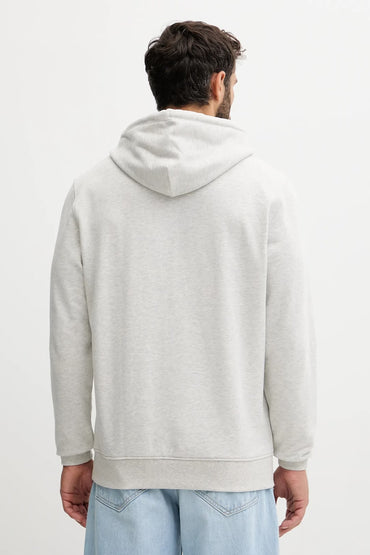Tommy Hilfiger Felpa Uomo Grigia Cappuccio Garzata Tascone Logo Felpe grigio - vista 2