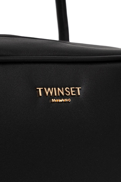 TWINSET Borsa Donna a Mano Nera Bauletto con Tracolla Removibile Borse nero - vista 4