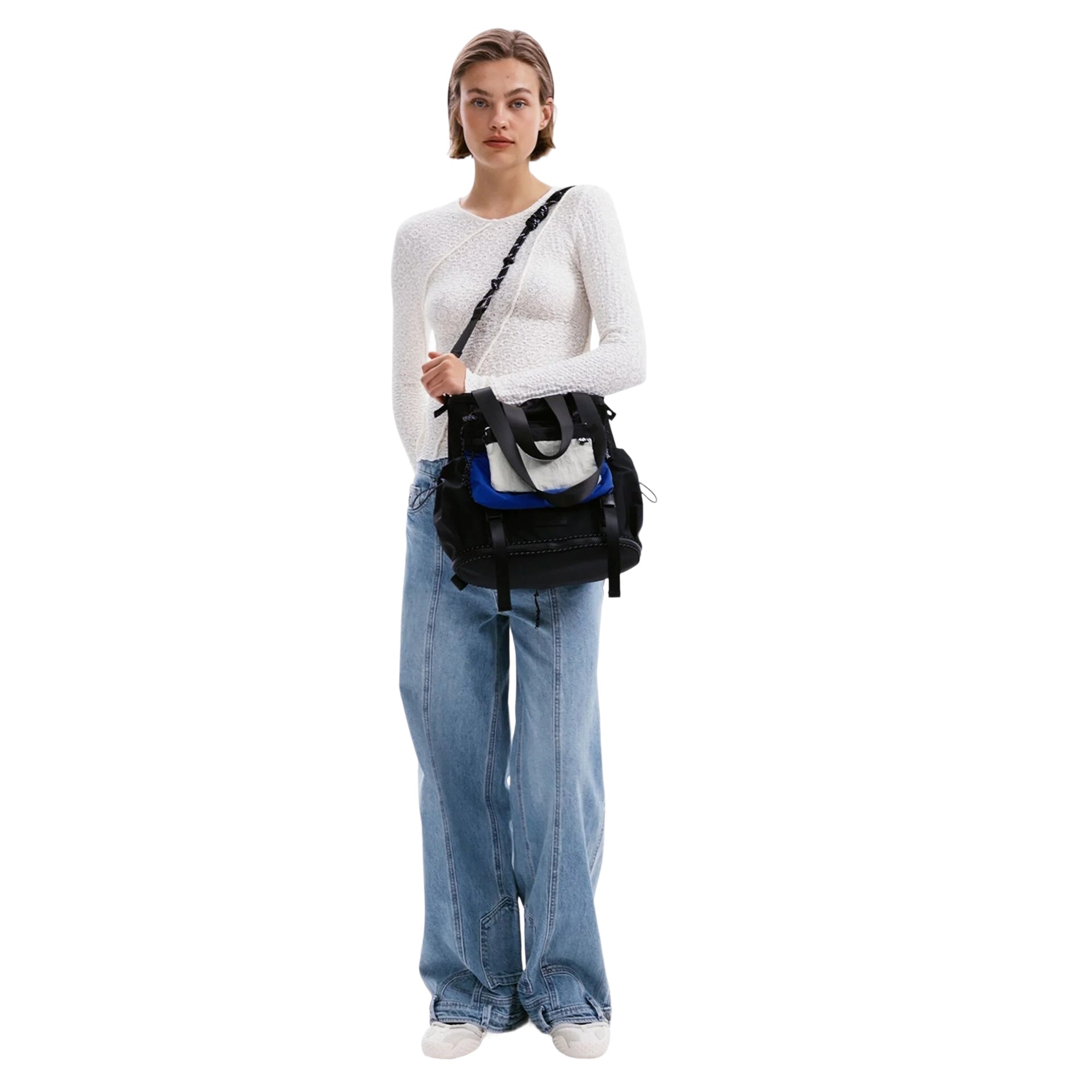 DESIGUAL Borsa Donna Nera Basic Modular Discover Zaino