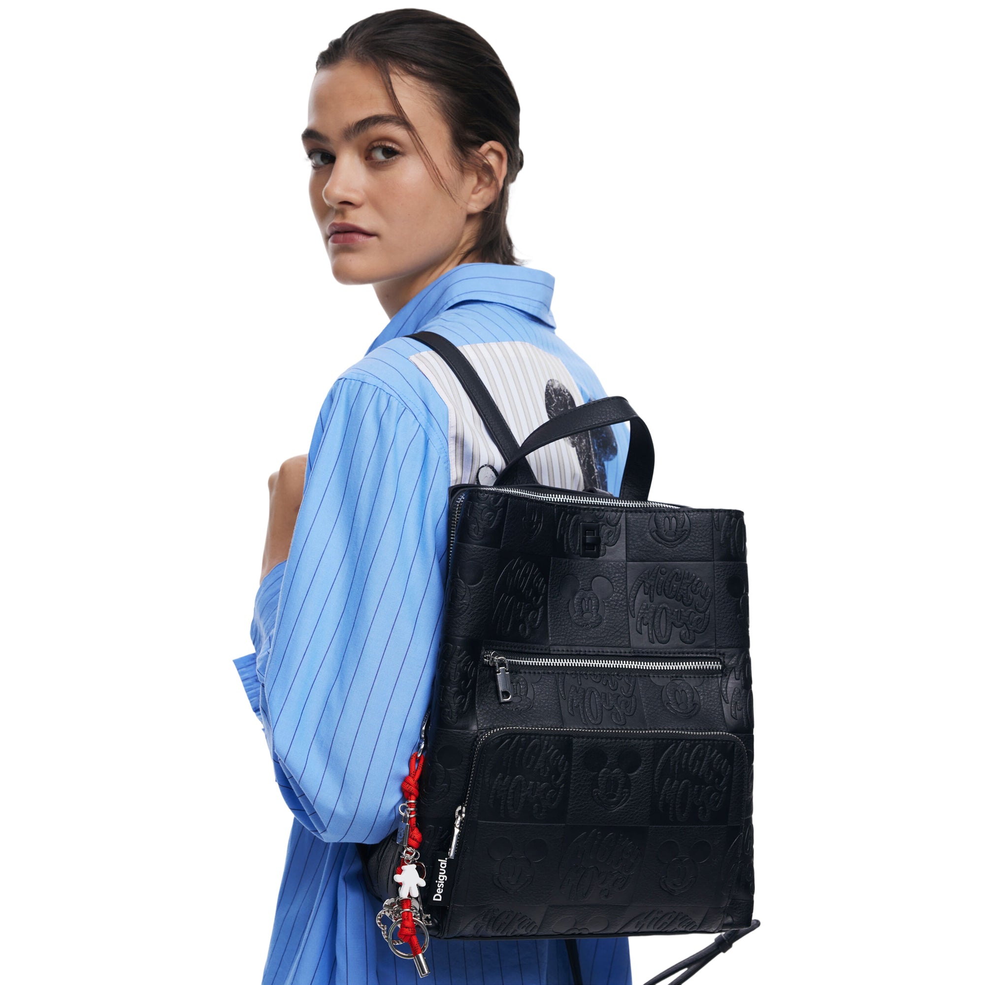 DESIGUAL Zaino Donna Nero Mickey Sumy Allargabile