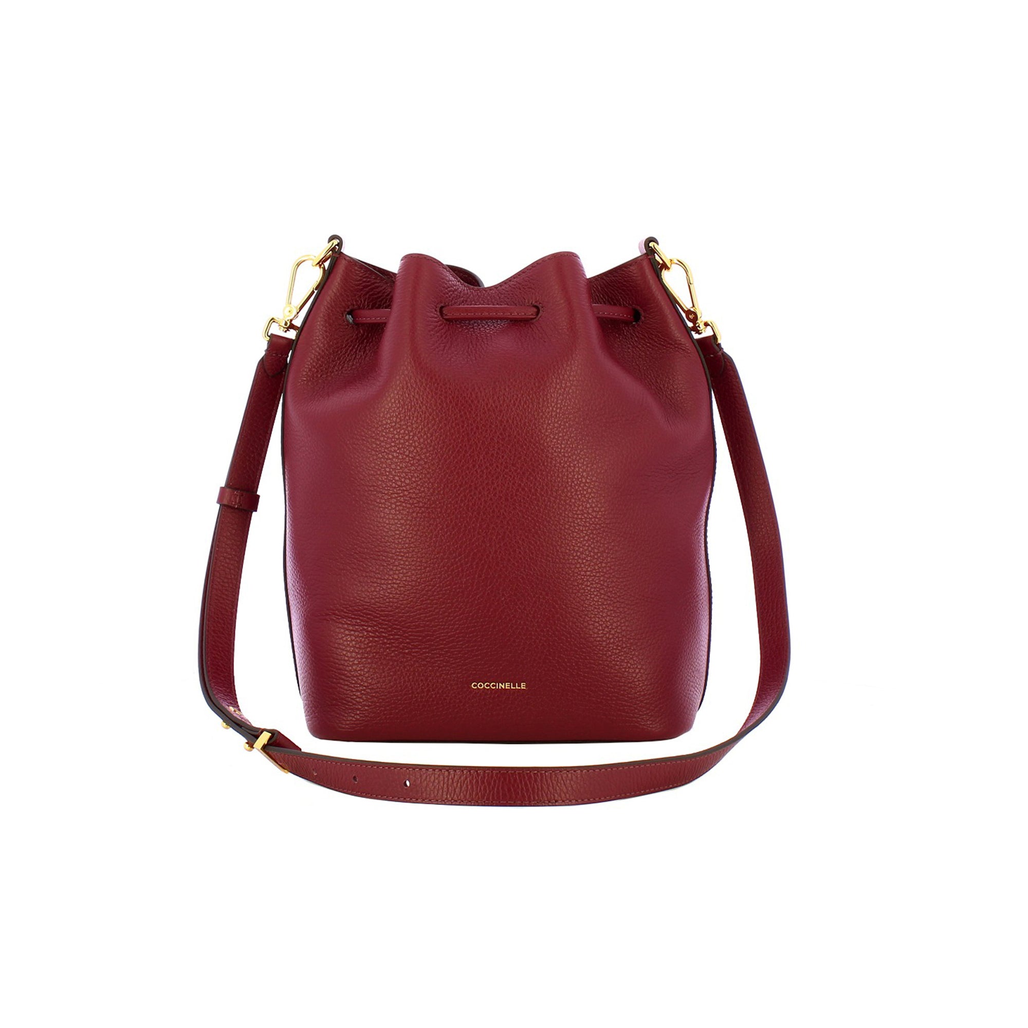 COCCINELLE Borsa Secchiello Donna Rossa, In Vera Pelle Beat Generation