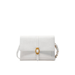 COCCINELLE Sac Femme Blanc avec Bandoulière Réglable, en Cuir Véritable, Dorian Small