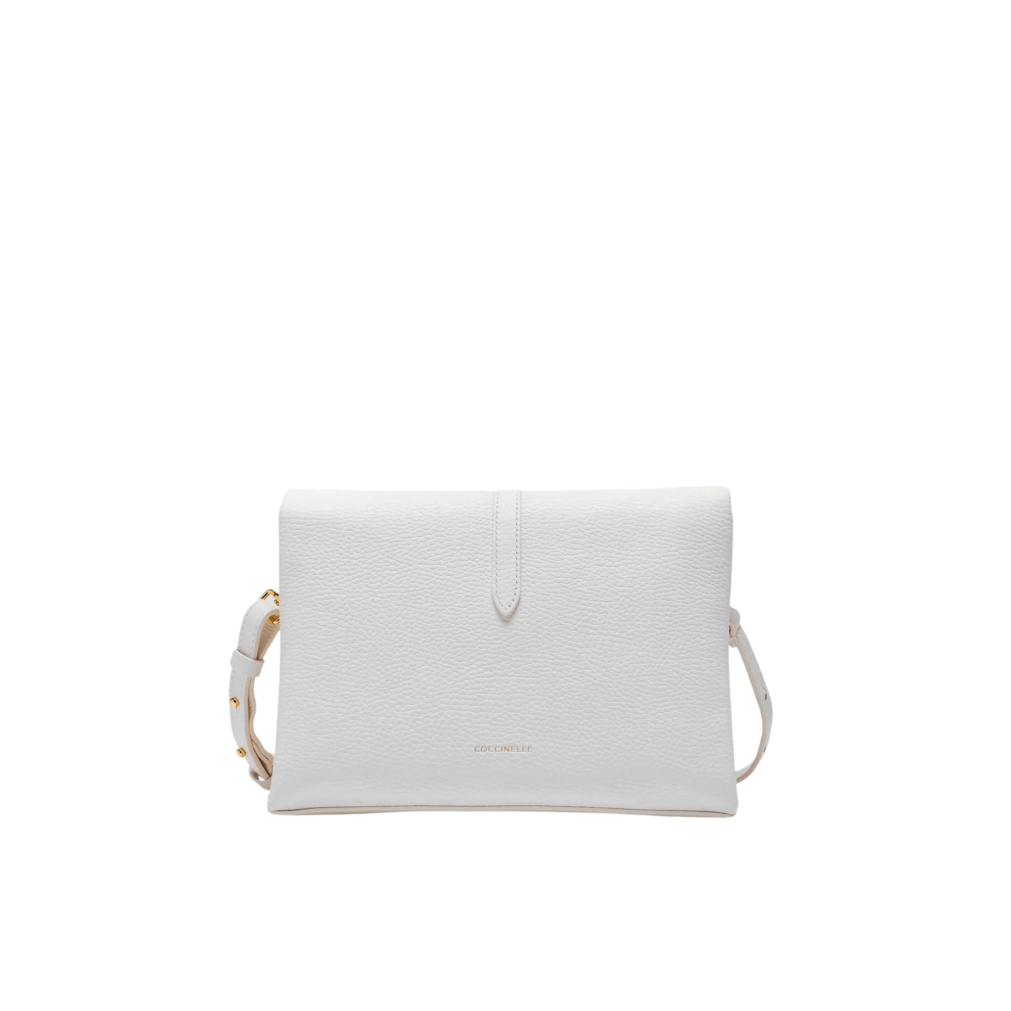 COCCINELLE Borsa Donna Bianca con Tracolla Regolabile, In Vera Pelle, Dorian Small