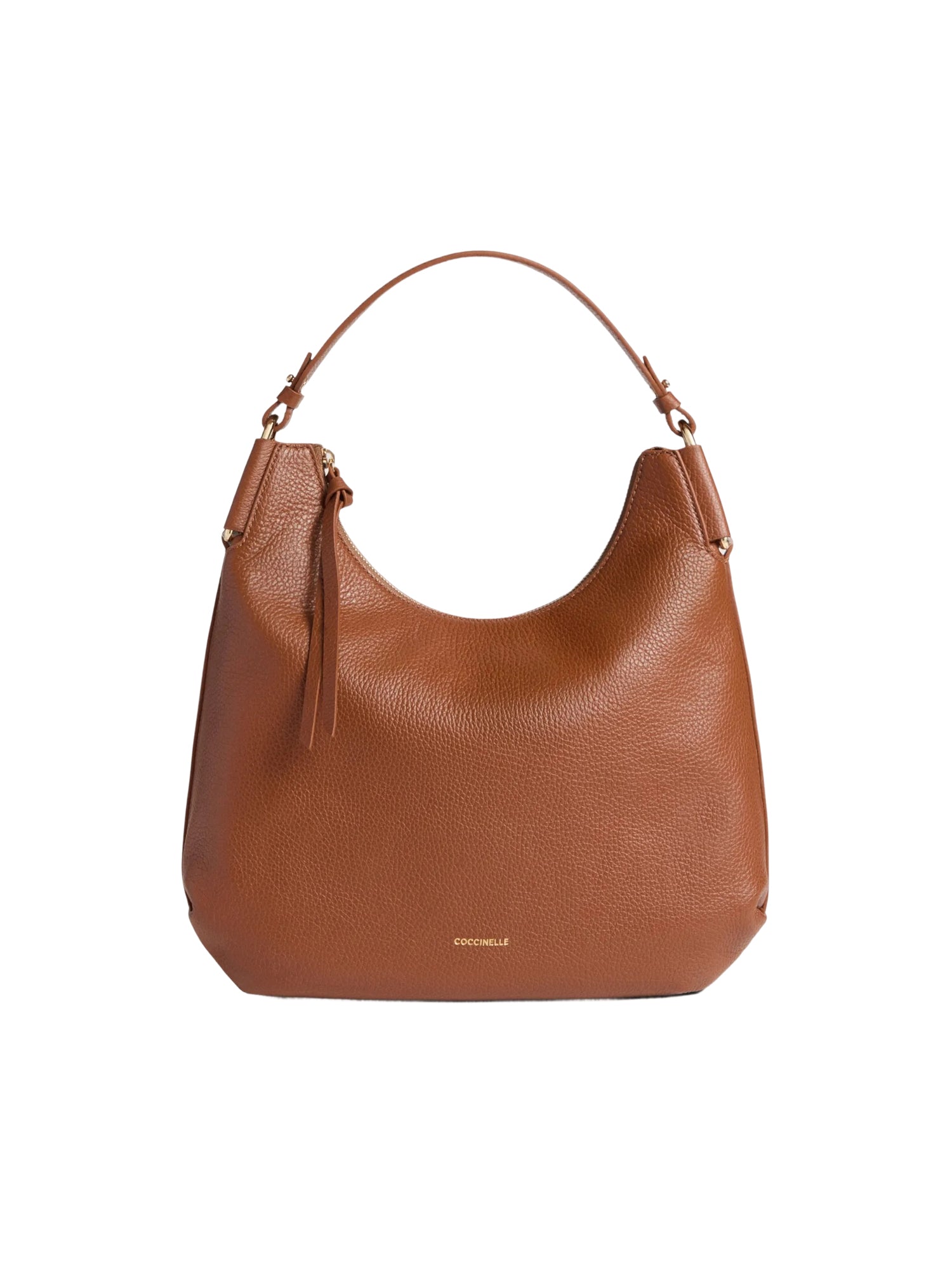 COCCINELLE Borsa Donna a Spalla Marrone Rebekka Small in Vera Pelle