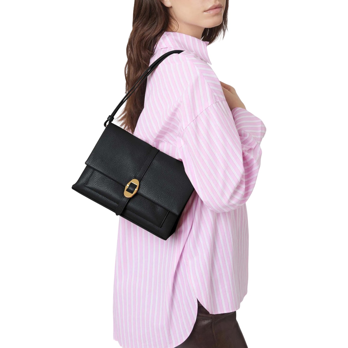 COCCINELLE Borsa Donna Nera con Tracolla Regolabile, In Vera Pelle, Dorian Small Borse nero - vista 6