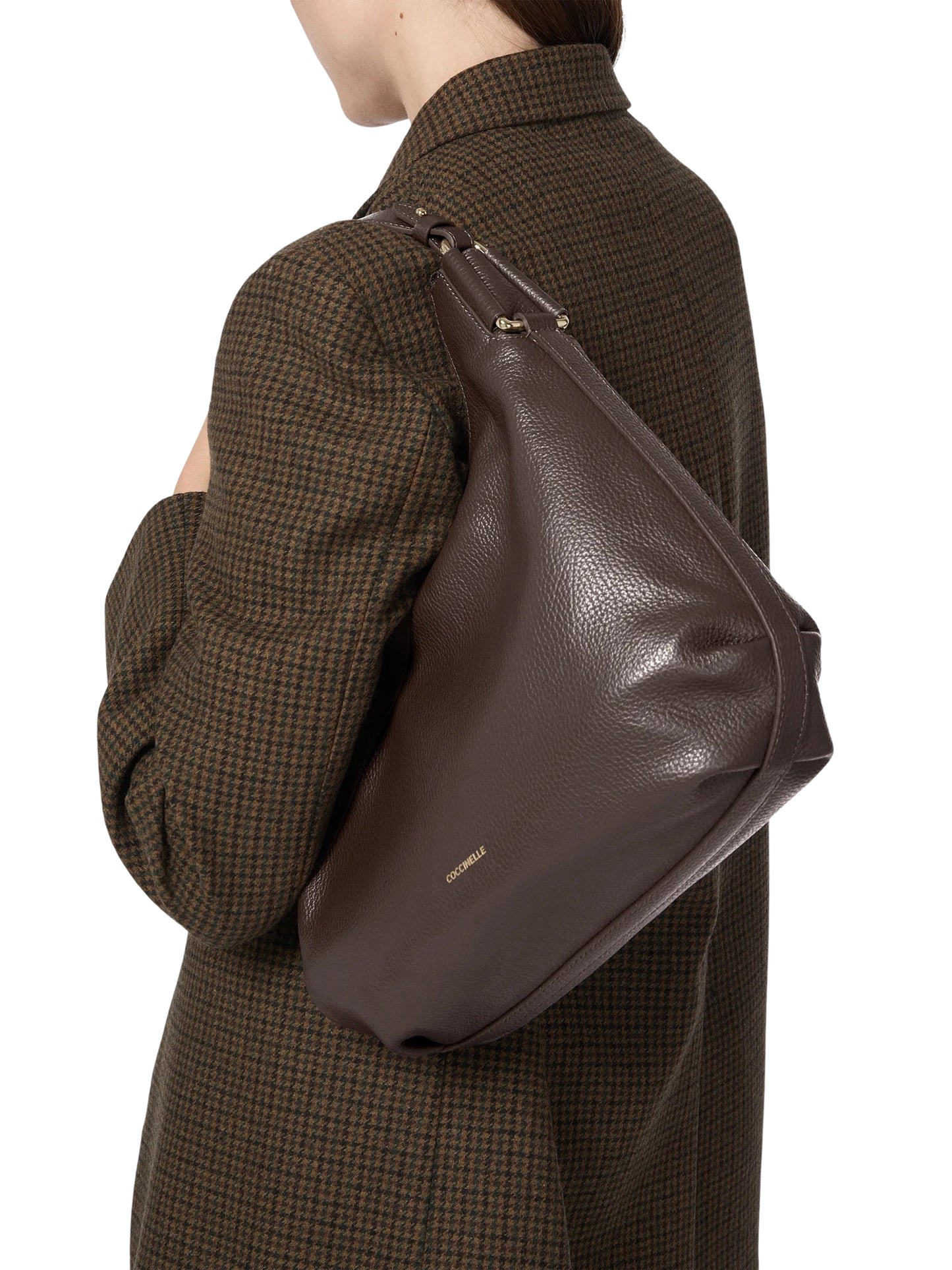 COCCINELLE Borsa Donna a Spalla Marrone Rebekka Small in Vera Pelle Borse - vista 2