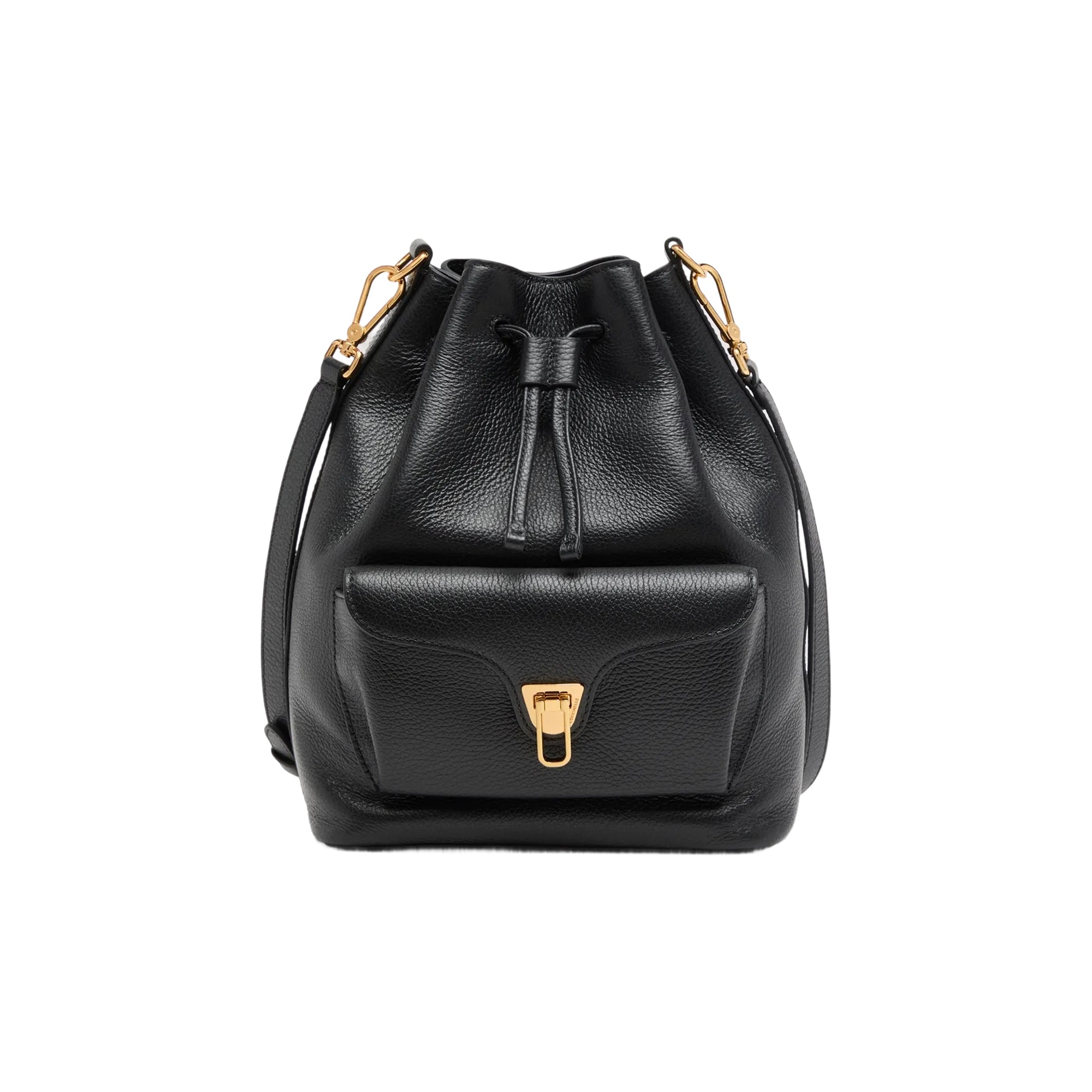 COCCINELLE Borsa Secchiello Donna Nera, In Vera Pelle Beat Generation