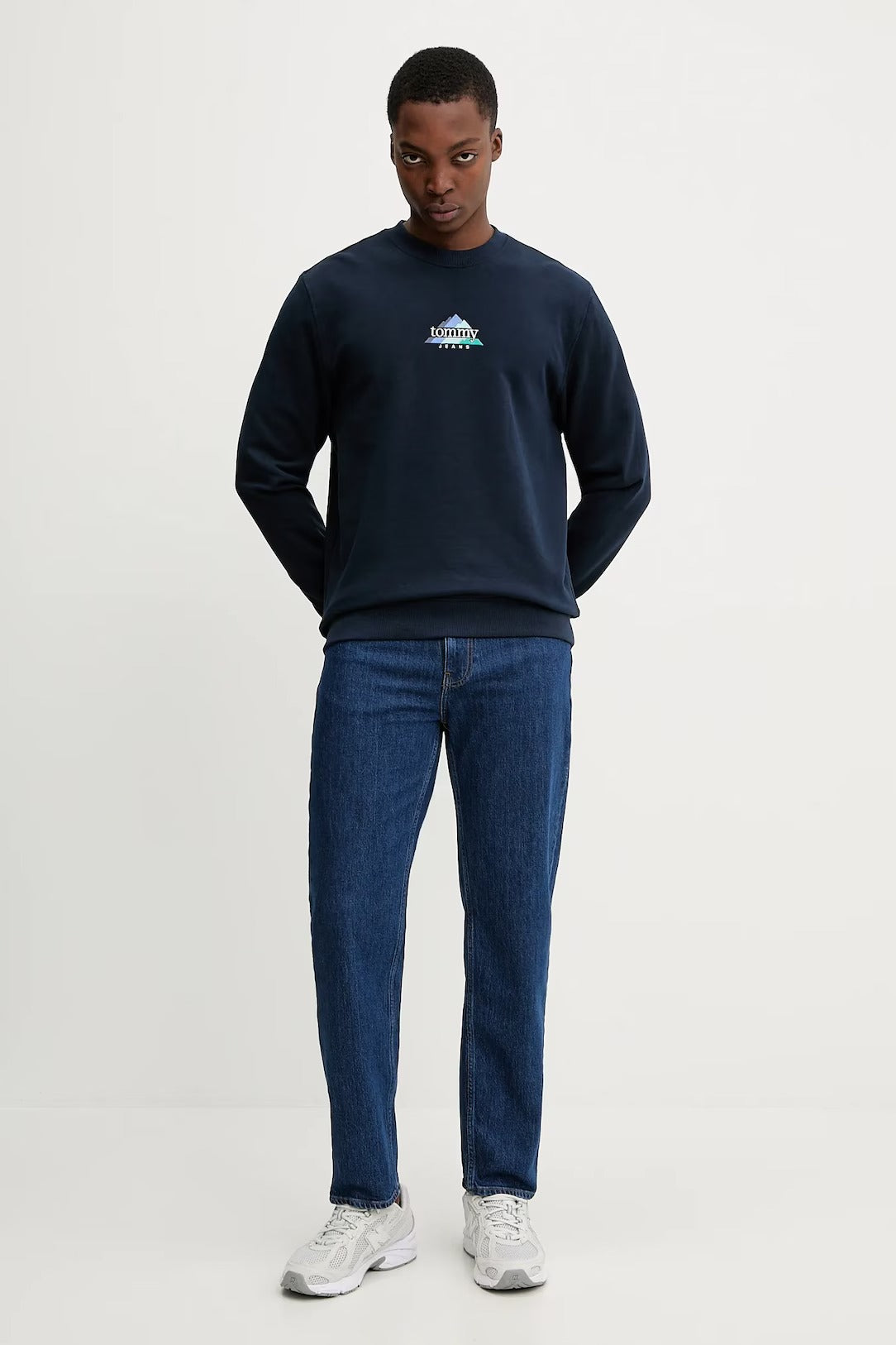 Tommy Hilfiger Felpa Maniche Lunghe Uomo Blu Ricamo Felpe - vista 2