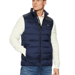 Tommy Hilfiger Μπουφάν Ανδρικό Μπλε με Φερμουάρ Λογότυπο