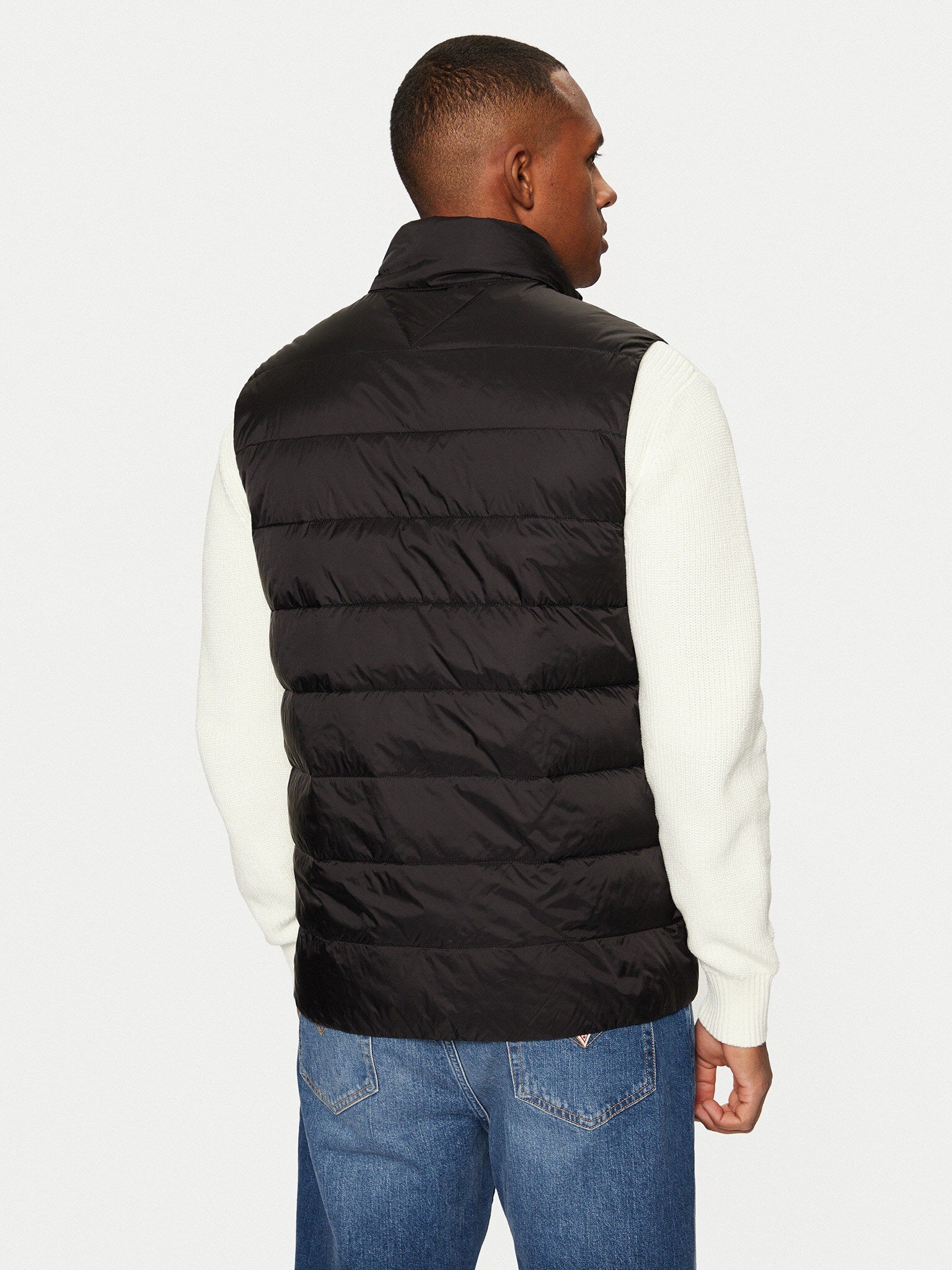 Tommy Hilfiger Giubbotto Uomo Nero Zip Logo Giubbotti e Giacche - vista 3