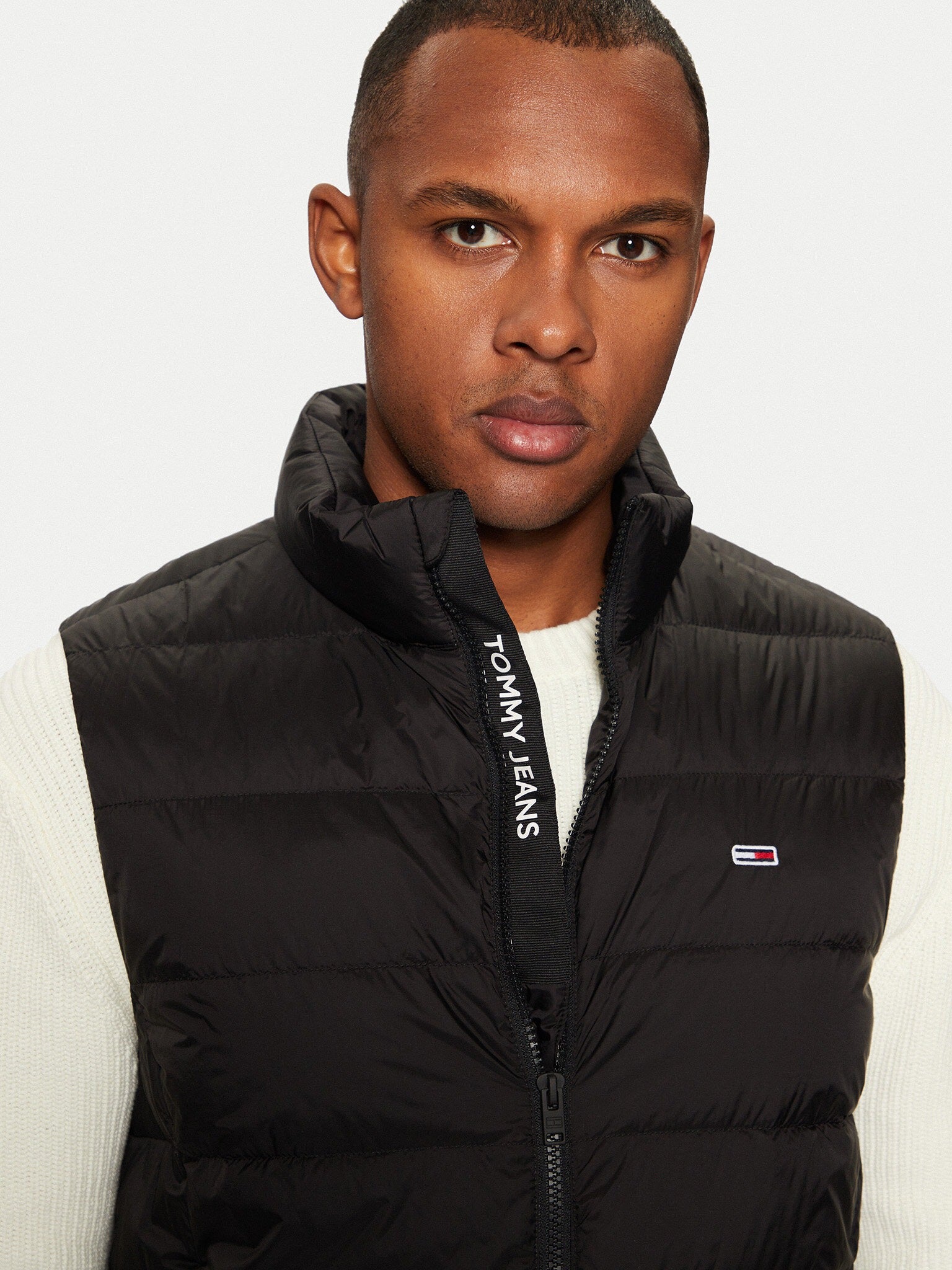 Tommy Hilfiger Giubbotto Uomo Nero Zip Logo Giubbotti e Giacche - vista 4