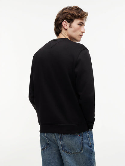 Tommy Hilfiger Felpa Maniche Lunghe Uomo Nera Logo Felpe nero - vista 2
