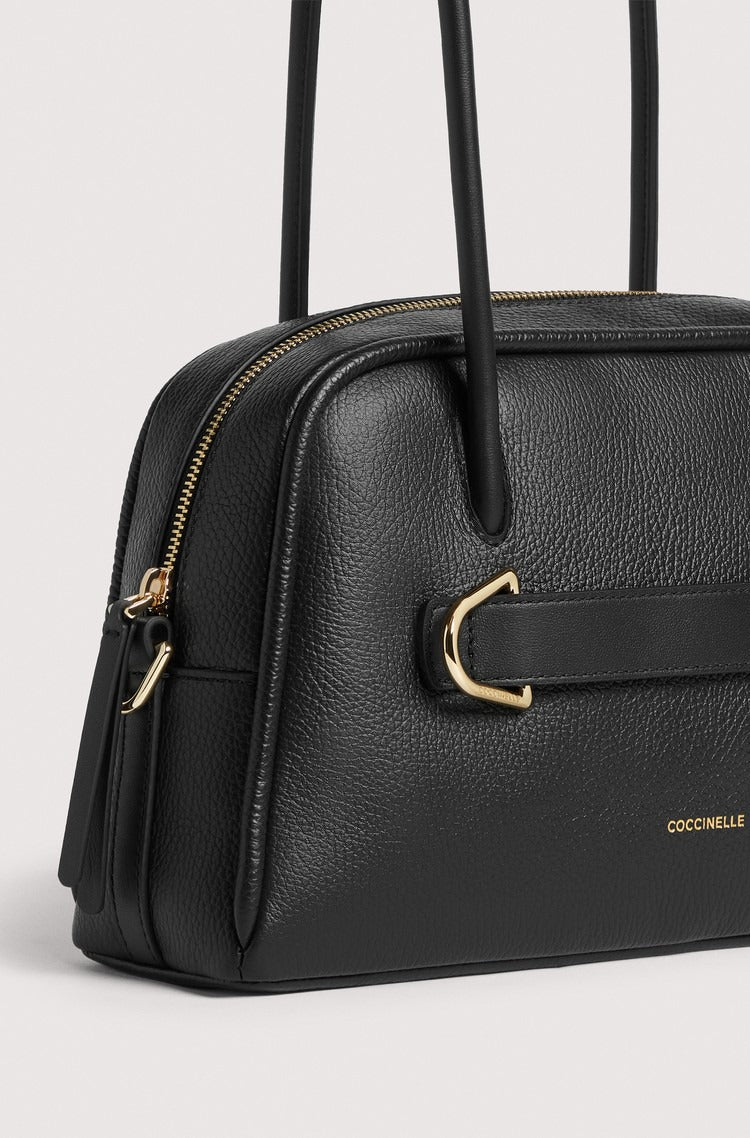 Coccinelle Borsa a Spalla Pelle Donna Nera Logo Borse nero - vista 3