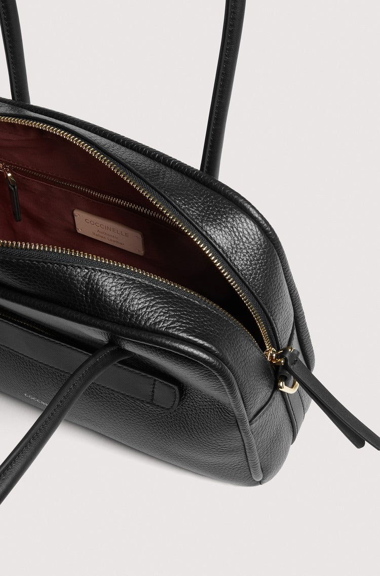 Coccinelle Borsa a Spalla Pelle Donna Nera Logo Borse nero - vista 4