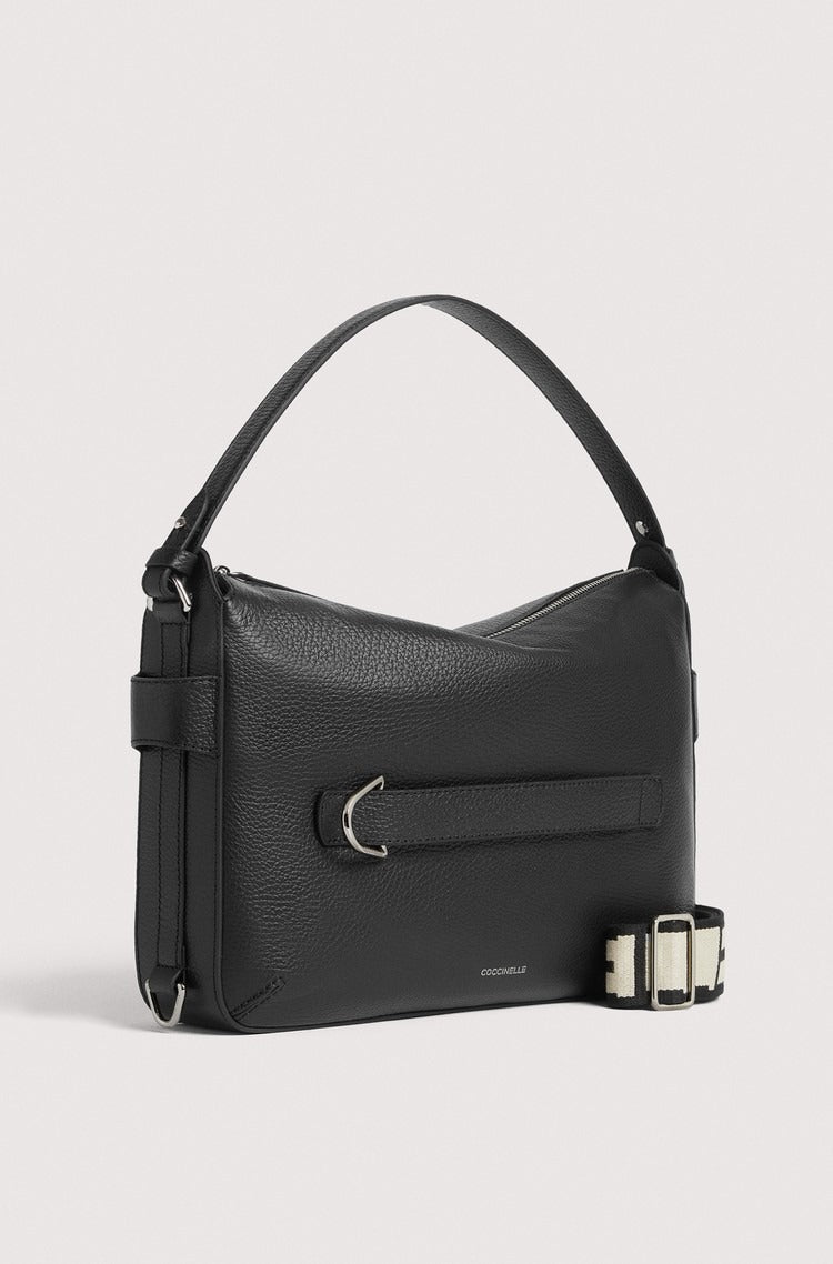 Coccinelle Borsa a Tracolla Pelle Donna Nera Logo Borse nero - vista 4
