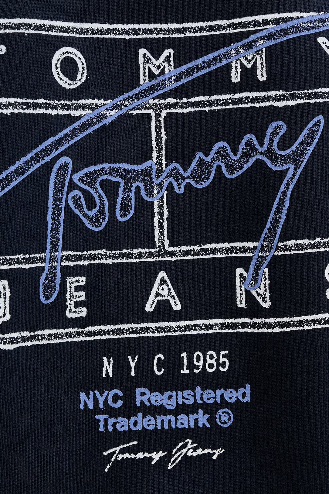 Tommy Hilfiger Felpa Maniche Lunghe Uomo Blu Stampa Logo Felpe - vista 4