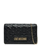 Clutch Donna Love Moschino Shiny Quilted Nera con Tracolla a Catena Borse Nero - foto prodotto