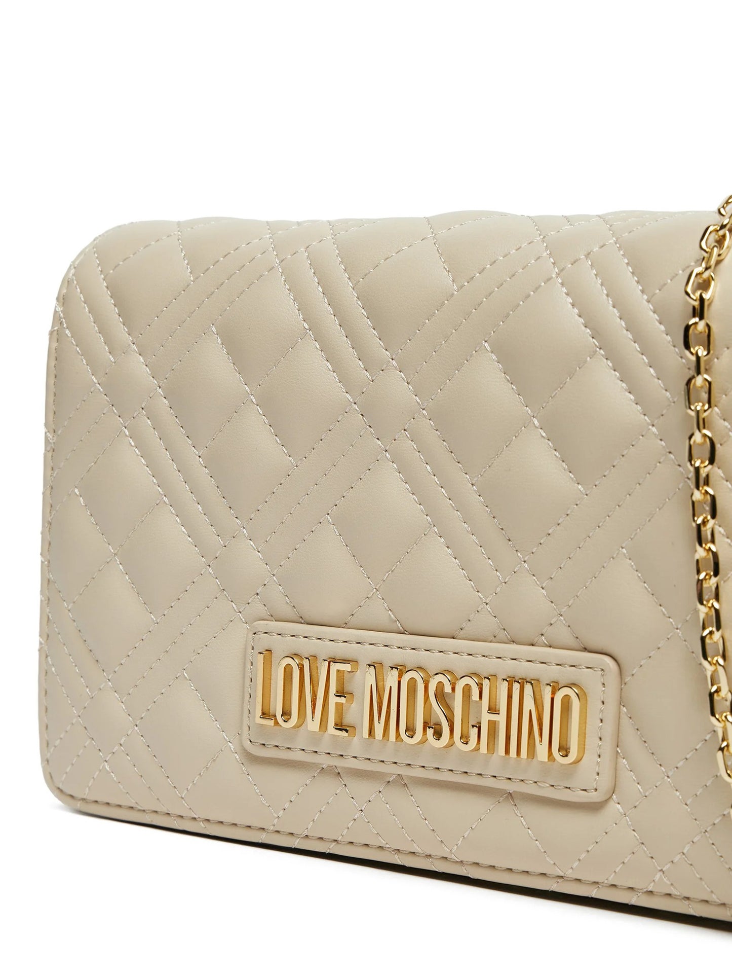 Clutch Donna Love Moschino Shiny Quilted Nera con Tracolla a Catena Borse nero - vista 14