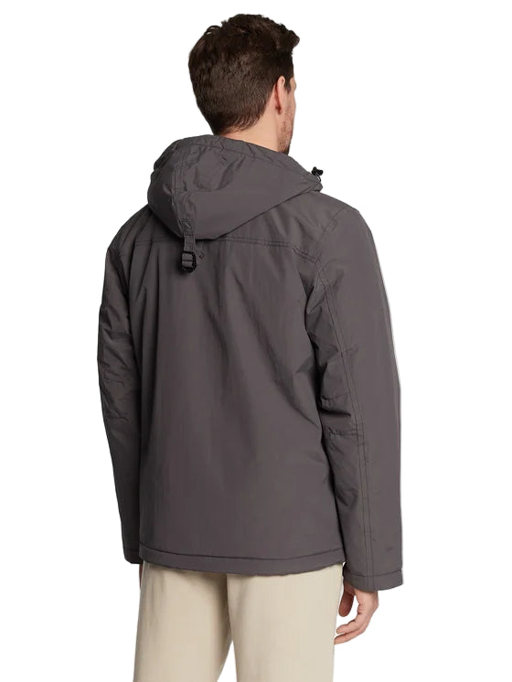 Napapijri Giubbotto Uomo Grigio Rainforest con Cappuccio