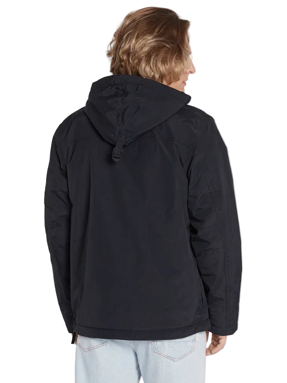 Napapijri Giubbotto Uomo Nero Rainforest con Cappuccio