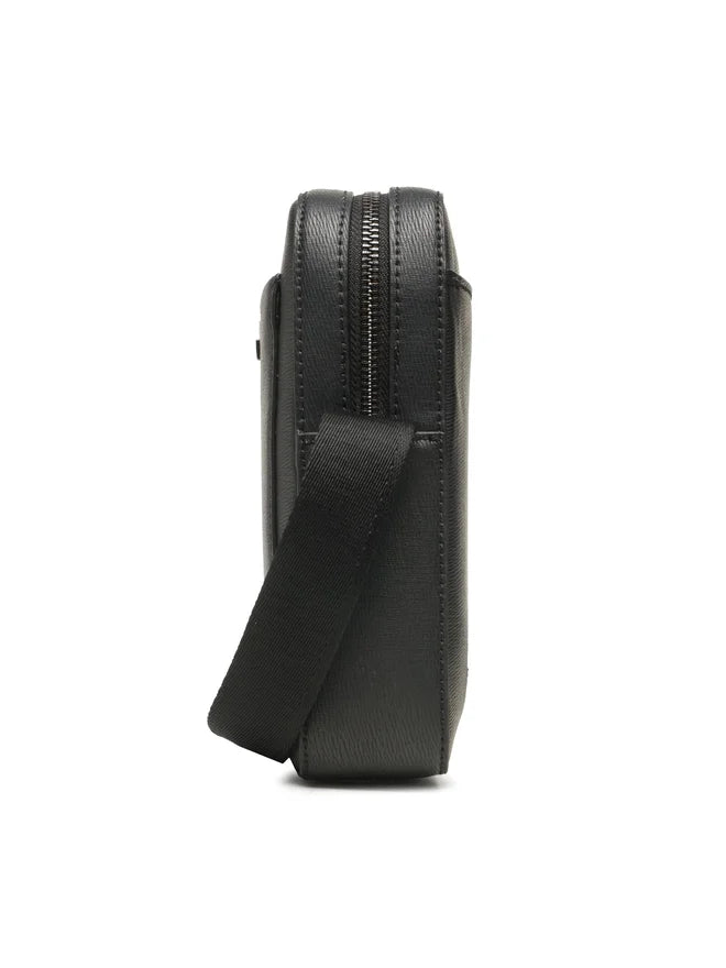CALVIN KLEIN Borsello Uomo Nero con Tracolla Regolabile e Logo - vista 4