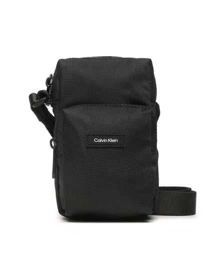 CALVIN KLEIN Borsello Uomo Nero con Tracolla Regolabile e Logo - foto prodotto