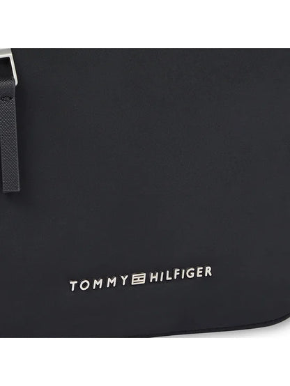 TOMMY HILFIGER Borsello Uomo Nero con Tracolla Regolabile e Logo - vista 4