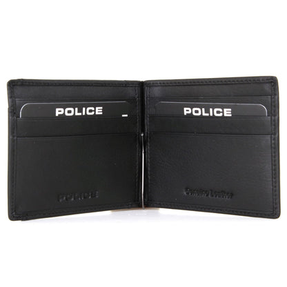 Portafoglio Uomo Pelle Police Bolt | Clip Banconote Nero Elegante - vista 4
