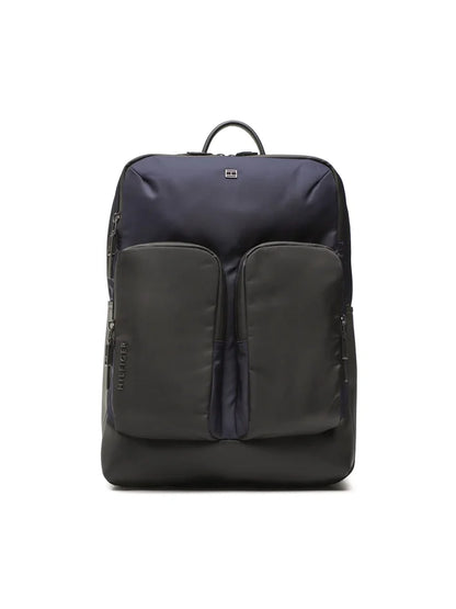 Tommy Hilfiger Zaino Uomo Blu Idrorepellente Porta Computer Logo Zaini - foto prodotto