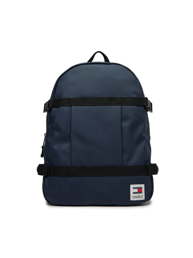Tommy Hilfiger Zaino Uomo Blu Regolabile Chiusura Zip Logo Zaini - foto prodotto