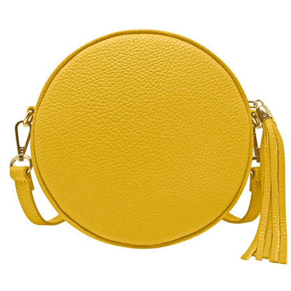 Borsa Donna a Tracolla Rotonda, In Vera Pelle, Made in Italy, Modello Dora Parubi Borse - vista 28