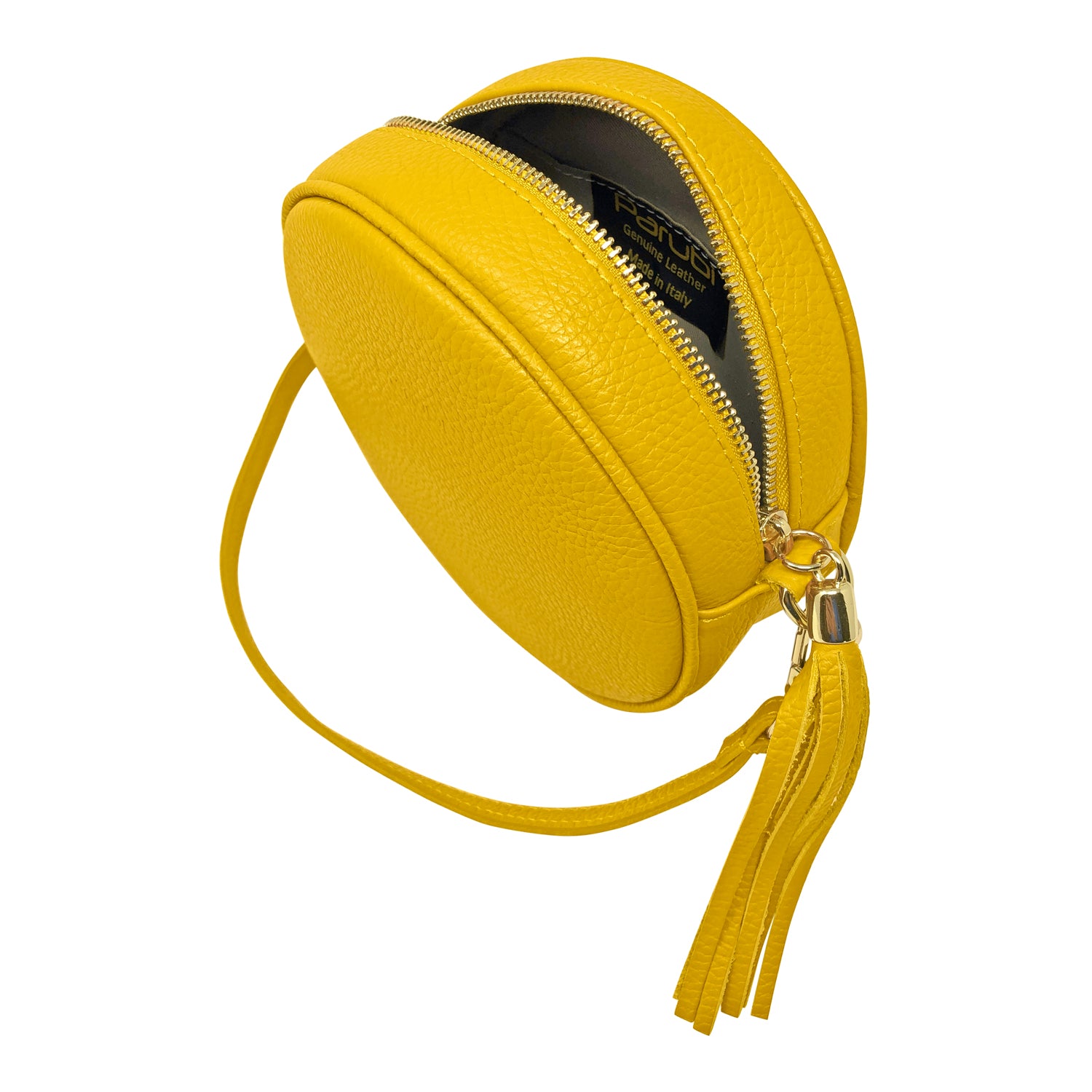 Borsa Donna a Tracolla Rotonda, In Vera Pelle, Made in Italy, Modello Dora Parubi Borse - vista 30