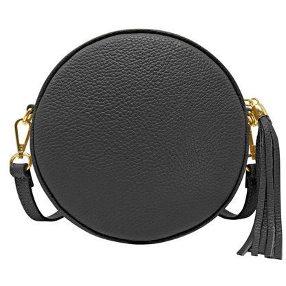 Borsa Donna a Tracolla Rotonda, In Vera Pelle, Made in Italy, Modello Dora Parubi Borse - vista 8