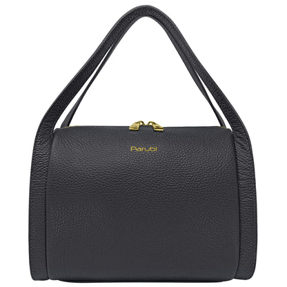 Borsa Donna a Mano con Tracolla, In Vera Pelle Morbida, Made in Italy, Modello Anette Parubi Borse Nero - vista 15