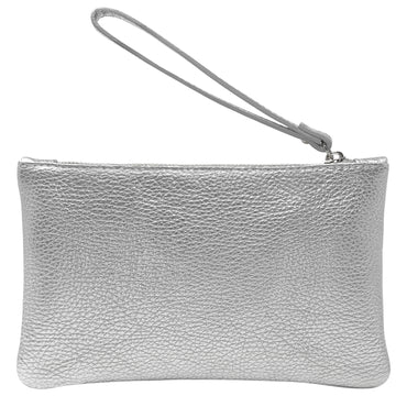 Pochette Donna a Mano, In Vera Pelle Laminata, Made in Italy, Modello Aura Parubi - vista 2