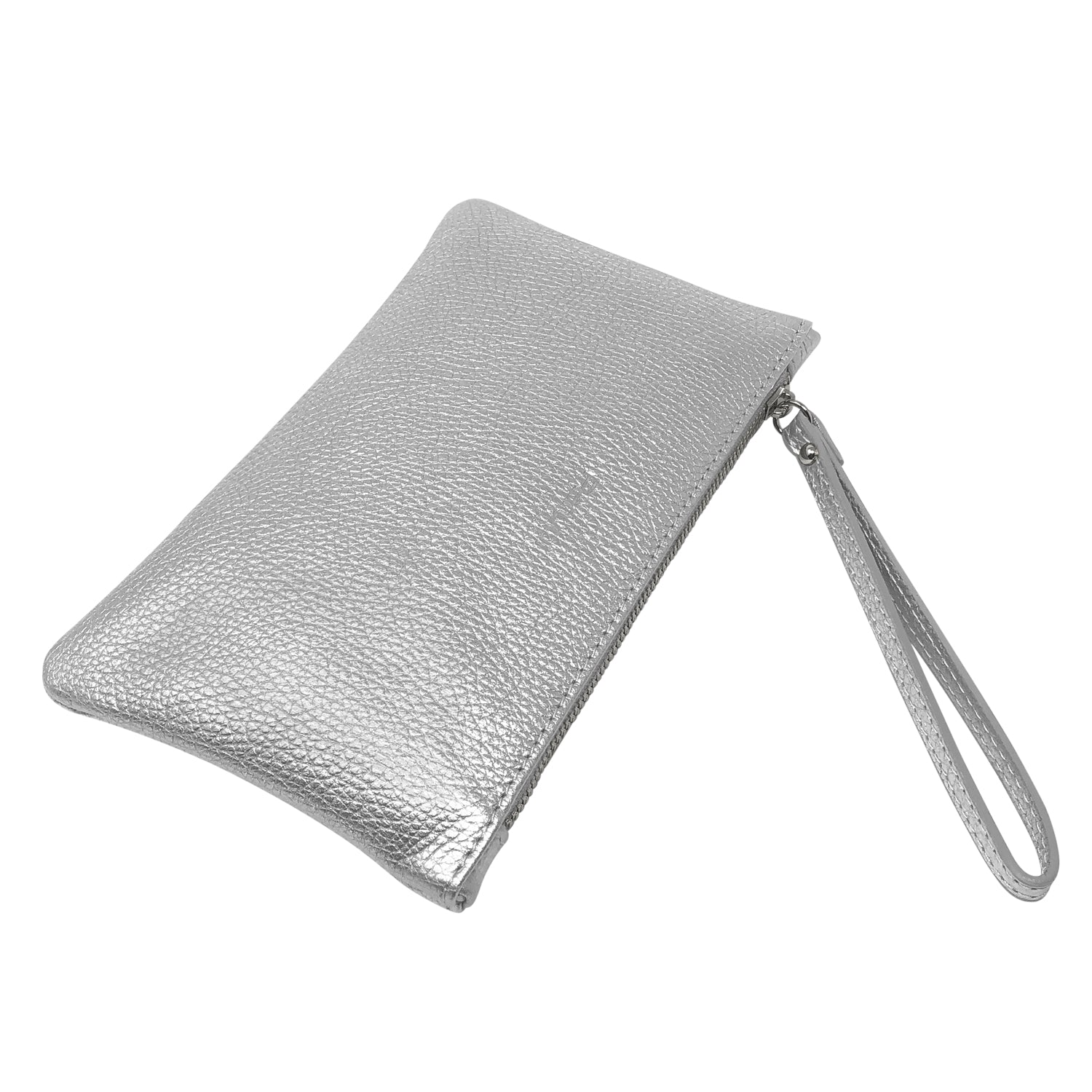 Pochette Donna a Mano, In Vera Pelle Laminata, Made in Italy, Modello Aura Parubi - vista 4