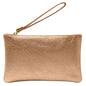 Pochette Donna a Mano, In Vera Pelle Laminata, Made in Italy, Modello Aura Parubi Oro Rosa - vista 13