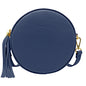 Borsa Donna a Tracolla Rotonda, In Vera Pelle, Made in Italy, Modello Dora Parubi Borse Blu Jeans - vista 31