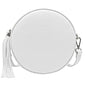 Borsa Donna a Tracolla Rotonda, In Vera Pelle, Made in Italy, Modello Dora Parubi Borse Bianco - vista 51